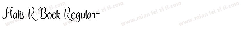 Halis R Book Regular字体转换